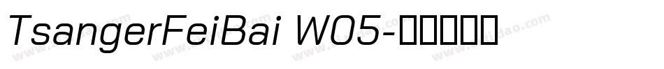 TsangerFeiBai W05字体转换